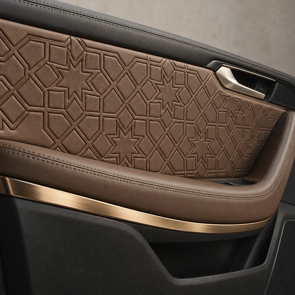 The embossed door card